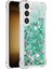 Samsung Galaxy S24 Fe Kılıf Quicksand Anti-Drop Tpu Telefon Kılıfı-Yeşil/kalpler (Yurt Dışından) 2