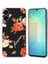 Samsung Galaxy A06 Kılıf Desen Baskı Darbeye Dayanıklı Yumuşak Tpu Telefon Kapağı-Siyah Arka Plan Çiçekler (Yurt Dışından) 1