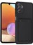 Samsung Galaxy A52 Için Kılıf Kamera Korumalı Kartlıklı Yumuşak Kadife Slikon Kartvizit Kapak 1