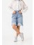 Kız Çocuk Paça Fistolu Kot Şort 2865 2