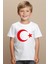 Ay Yıldızlı Beyaz Çocuk Tişört (23 Nisan Gösterileri Için Uygundur)-Çoklu Alım Için Mesaj Atınız 1