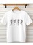 Yeni Yıl,new Year, Cheristmas Iskelet Baskı Detaylı Bisiklet Yaka Beyaz T-Shirt 1