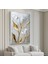 Metal Çerçeveli Beyaz Laleler Cam Tablo 3