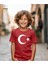 Ay Yıldızlı Kırmızı Çocuk Tişört (23 Nisan Gösterileri Için Uygundur)-Çoklu Alım Için Mesaj Atınız 2
