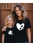 Aile Kombin Tişört- Anne Kız Puzzle Kalp Baskılı Bisiklet Yaka Tişört/t-Shirt (Tek Adet Fiyatıdır.) 1