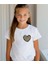 Kız Cocuk Leopar Kalp Baskılı T-Shirt 1