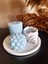 4'lü Baloncuk Mum Set - Mavi Mum (16 cm Sunum Tepsisi) & Hediyelik Mum Set 2