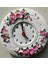 Gül Çiçek Kabartmalı Saat 20CM Silikon Kalıp K-516 3