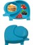 Bebek ve Çocuk Için Sevimli Fil Model Desenli Yemek Bebek Mama Kabı Bölmeli Tabak Mavi 2