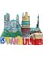 Polyester Istanbul Yazılı ve Simge Görselli Magnet 3