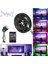 5V USB 100 cm Rgb Şerit Led 3 Çipli SMD5050-30Led Ses Sensörlü Kumandalı 2