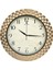 BL-1037 Serisi Klasik Kadran Örme Desenli Sessiz Akar 30 cm Duvar Saati Gold 1
