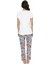 20097 Kadın Ekru Kısa Kollu Pijama Takımı 4