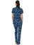 20084 Kadın Lacıvert Kısa Kollu Boydan Patlı Pijama Takımı 4