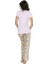 20094 Kadın Lıla Kısa Kollu Yarım Patlı Pijama Takımı 4