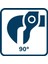 Professional, Köşe Boru Anahtarı 90DERECE 420 mm, 1600A02W3V, Mavi 2