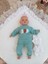 Yenidoğan Wool Yün Kumaş Taç Nakışlı Güpür Duvaklı Fiyonk Prizma Taş Unisex Kundak Bebek Battaniyesi 4