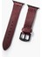 Tek Katlı Deri Apple Watch Kayışı - Mürdüm 4