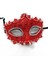 Kırmızı Renk Gözler Kristal Taşlı Dantelli Parti Maskesi 11X17 Cm 4