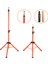 Kuaför Eğitim Mankeni Için Metal Tripod / Turuncu + Taşıma Çantası 1