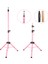 Kuaför Eğitim Mankeni Için Metal Tripod / Pembe + Taşıma Çantası 1