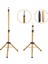 Kuaför Eğitim Mankeni Için Metal Tripod / Simli Gold + Taşıma Çantası 1