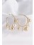Pirinç Gold Renk Topçuk Model Halka Küpe 1