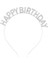 Gümüş Kristal Taşlı Happy Birthday Tacı 1