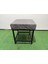 Metal Ayaklı Sırtsız Bank Puf Bench Balkon-Bahçe-Kafe-Çay Seti Pufu 1
