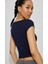 Lacivert Geniş Yaka Kadın T-Shirt MG2341 2