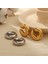 Silver C Bombeli Earcuff Geniş Halka Kıkırdak Küpesi 2