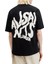 Erkek Baskılı Oversize T-Shirt - Siyah 2