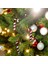 Vıp Deluxe 6 Adet Baston Süs 13 cm Parlak Simli Kırmızı Yılbaşı Ağacı Süsleri Noel Ağacı Süsleri 1