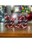 Vıp Deluxe 6 Adet Baston Süs 13 cm Parlak Simli Kırmızı Yılbaşı Ağacı Süsleri Noel Ağacı Süsleri 3