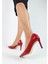 Kırmızı Renk Rugan Karnıyarık Ince Topuk Kadın Stiletto 4