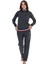 Kadın Antrasit Melanj Pijama Takım 20112 1