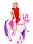 Jasmine Atlı Bebek Beyaz - Pembe 28 cm 3