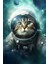 Mdf Uv Baskı Üzeri Astronot Kedi Tablo 1
