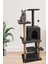 Y01 Salıncaklı Yuvalı Lüx Kedi Tırmalama Oyun Evi 1