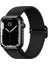 Apple Watch Series SE/11/10/9/8/7/6/5/4/3 ile Uyumlu 42mm-41mm-40mm-38mm Ayarlanabilir Tokalı Örgü Kordon Siyah 1