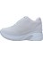 Beyaz Gümüş Yüksek Topuklu Bağcıklı Sneakers Spor Ayakkabı 3