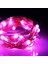2 Metre Pembe Pilli LED Işık Canlı Pembe Işık IP65 Su Geçirmez Sevgililer Gününe Özel Pembe LED Işık 3