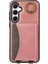 Samsung Galaxy A55 5g Pu Deri Arka Kılıf Kart Tutucu Kickstand Telefon Kılıfı Bilek Kayışı-Pembe (Yurt Dışından) 5