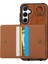 Samsung Galaxy A55 5g Pu Deri Arka Kılıf Kart Tutucu Kickstand Telefon Kılıfı Bilek Kayışı-Kahverengi (Yurt Dışından) 3