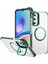 Samsung Galaxy S24 Fe Için Magsafe-Green ile Uyumlu Lens Destekli Kapaklı Şeffaf Telefon Kılıfı (Yurt Dışından) 1