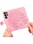 Samsung Galaxy S25 Ultra Kılıf Pu Deri Cüzdan Çiçek Telefon Kapak Standı Görünüm-Pembe (Yurt Dışından) 5