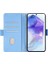 Samsung Galaxy A55 5g Deri Cüzdan Kılıf Rfıd Engelleme El Kayışı ile Stand Kapağı-Mavi (Yurt Dışından) 2