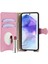 Samsung Galaxy A55 5g Deri Kılıf Cüzdan Standı Kapak Düzensiz Kuyruk Stili Zincir Askı-Pembe (Yurt Dışından) 3