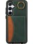 Samsung Galaxy A55 5g Pu Deri Arka Kılıf Kart Tutucu Kickstand Telefon Kılıfı Bilek Kayışlı-Yeşil (Yurt Dışından) 5