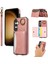Samsung Galaxy S24 Için Pu Deri Arka Kılıf Kart Tutucu Kickstand Telefon Kılıfı Bilek Kayışlı-Pembe (Yurt Dışından) 1